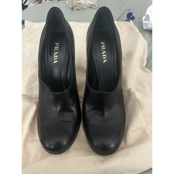 Prada Shoes - Prada Women’s Shoe Boots Heels Pumps Y2K 41 Black Leather